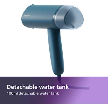 Imagen 2 de Philips Serie 3000 Vaporizador de Mano de Viaje Compacto y Plegable, Capacidad 100 ml (3.3 onzas), Color Azul, Modelo STH3000/20