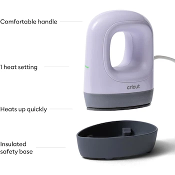 Imagen 3 de Cricut EasyPress Mini LT - Lavanda - Mini Prensa de Calor - Mini Plancha - Modelo B0FX9VCD9J - Dimensiones 9.5 cm L x 10.7 cm An x 14 cm Al - Serie LT