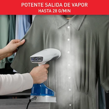 Imagen 3 de Vaporizador Cepillo de Vapor T-Fal Access Steam Force Azul/Blanco con Cepillo, Depósito de 200 ml, Modelo DT8221X1