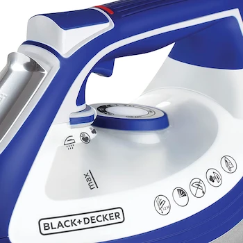 Imagen 4 de Black+Decker Plancha de Vapor Impact Serie IR3001 Azul