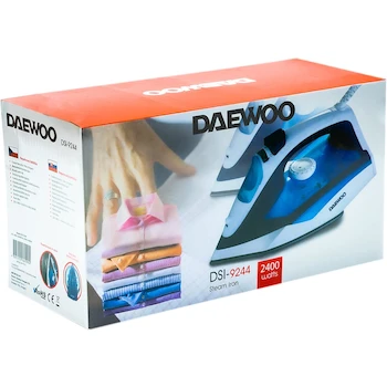 Imagen 2 de Plancha de vapor Daewoo modelo DSI-9244, capacidad 270ml, 1200W, color azul