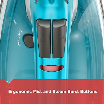 Imagen 3 de BLACK+DECKER Plancha de Vapor One Step Garment Steam Iron Modelo IR16X Turquesa