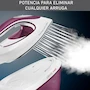 Miniatura de Central de Vapor T-Fal Express Blanca/Morada, Suela Durilium AirGlide, Depósito de 1.8 L, SV8031X0