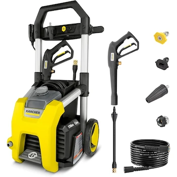 Imagen 1 de Máquina Limpiadora Eléctrica a Presión Kärcher K1700 Amarillo, 1700 PSI, 1.2 GPM, Tanque Detergente 0.5 Gal, Manguera 20 ft, Dimensiones 17.25x16.5x33 pulgadas, Peso 20.7 lb, Modelo 1.106-109.0