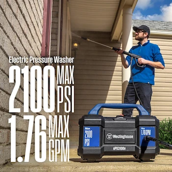 Imagen 5 de Westinghouse ePX3100v - Lavadora a presión eléctrica portátil, 2100 PSI máximo, 1.76 GPM, dimensiones 15 x 8.5 x 11 pulgadas, peso 19 libras