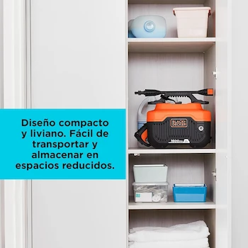Imagen 3 de BLACK+DECKER Hidrolavadora Eléctrica BEPW1600H Naranja/Negro Modelo BEPW1600H-B3
