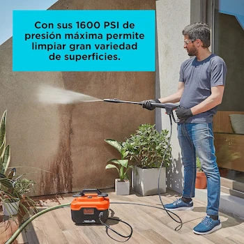 Imagen 5 de BLACK+DECKER Hidrolavadora Eléctrica BEPW1600H Naranja/Negro Modelo BEPW1600H-B3