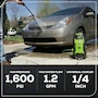 Miniatura de Greenworks Hidrolavadora o Lavadora a Presión GPW1602 Premium 1600 PSI, 13 Amp, 1.2 GPM, Dimensiones 46.99 x 26.11 x 22.2 cm, Peso 7.7 kg