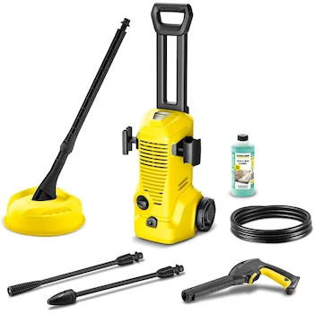 Imagen de referencia para Karcher Hidrolavadora Eléctrica K2 Premium Home Color Amarillo/Negro, Serie K2, Modelo Premium Home, con Manguera de Alta Presión 4 Metros, Kit Home Incluye Limpiador de Superficies T1 y Detergente 500 ml