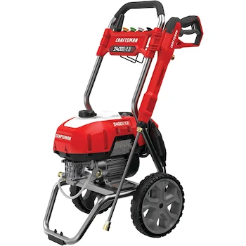 Imagen de referencia para CRAFTSMAN - Lavadora eléctrica a presión, Agua fría, Color Rojo, 2400 PSI, 1.1 GPM, con Cable, Modelo CMEPW2400, Dimensiones 19.5 x 18 x 30 pulgadas, Peso 53 libras, Manguera 25 pies
