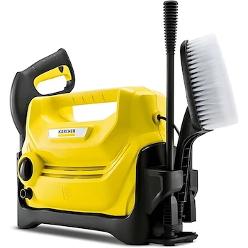 Imagen de referencia para Kärcher Hidrolavadora Eléctrica de Alta Presión Serie K2 Modelo K2-Horizontal, Color Amarillo, Presión 1600 PSI, Potencia 1.4 KW, Caudal 360 l/h, Dimensiones 38 x 20 x 25 cm, Peso 4.8 kg