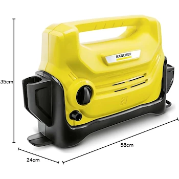 Imagen 3 de Kärcher Hidrolavadora Eléctrica de Alta Presión Serie K2 Modelo K2-Horizontal, Color Amarillo, Presión 1600 PSI, Potencia 1.4 KW, Caudal 360 l/h, Dimensiones 38 x 20 x 25 cm, Peso 4.8 kg