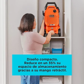 Imagen 5 de BLACK+DECKER Hidrolavadora de Alta Presión Eléctrica Negro/Naranja Modelo BEPW1800T-B3
