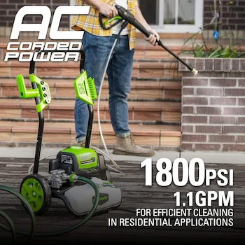 Imagen 4 de Greenworks Lavadora a Presión 1800 PSI 1.2 GPM Modelo 5124102 Verde Marco Abierto con Certificación PWMA