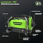 Miniatura de Greenworks 2100 PSI Lavadora a Presión Portátil Eléctrica 1.2 GPM con Ruedas y Mango Telescópico Serie 2100, Modelo B0DC11RC2Y, Capacidad 1.76 L Tanque Jabón, Manguera 20 ft, Boquilla 5-en-1, Negro/Naranja