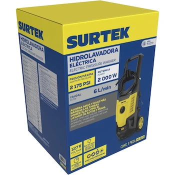 Imagen 2 de Surtek Hidrolavadora Eléctrica Modelo HL620 Amarillo/Negro