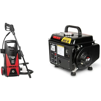 Imagen de referencia para MIKEL'S Hidrolavadora de Alta Presión 1500 PSI 2HP con Generador de Corriente Eléctrica 800W 2HP Modelo GCE-800