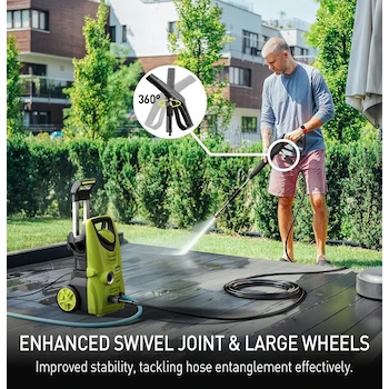 Imagen 2 de Lavadora a Presión Eléctrica 2030 PSI con Junta Giratoria Mejorada, Manguera de 26 Pies y 4 Boquillas, Modelo B0CSSYSK53