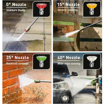 Imagen 4 de Lavadora a Presión Eléctrica 2030 PSI con Junta Giratoria Mejorada, Manguera de 26 Pies y 4 Boquillas, Modelo B0CSSYSK53