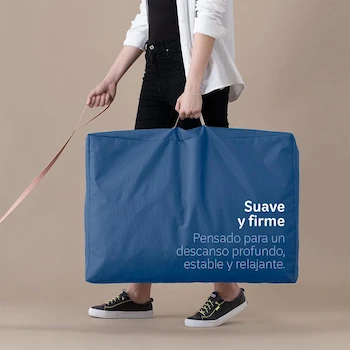 Imagen 2 de ESQUIMAL Cama Antiestrés de Foam para Perro y Gato, Colchoneta Rectangular para Mascota (Azul, Mediano)