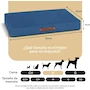 Miniatura de ESQUIMAL Cama Antiestrés de Foam para Perro y Gato, Colchoneta Rectangular para Mascota (Azul, Mediano)