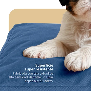 Imagen 5 de ESQUIMAL Cama Antiestrés de Foam para Perro y Gato, Colchoneta Rectangular para Mascota (Azul, Mediano)