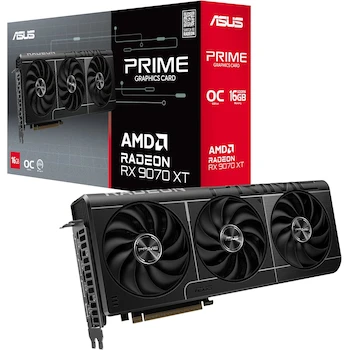 Imagen de referencia para ASUS Prime Radeon RX 9070 XT OC Edition Tarjeta de Video 16GB GDDR6 Negro Modelo PRIME-RX9070XT-O16G