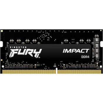 Imagen 2 de Memoria RAM Kingston Fury Impact DDR4 8GB 3200MHz CL20 SODIMM 260-Pin Negra KF432S20IB/8 para Laptop Gamer