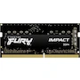 Miniatura de Memoria RAM Kingston Fury Impact DDR4 8GB 3200MHz CL20 SODIMM 260-Pin Negra KF432S20IB/8 para Laptop Gamer