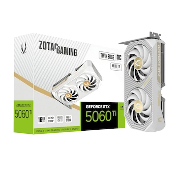 Imagen de referencia para ZOTAC Gaming GeForce RTX 5060 Ti 16GB Twin Edge OC White Edition GDDR7 ZT-B50620Q-10M
