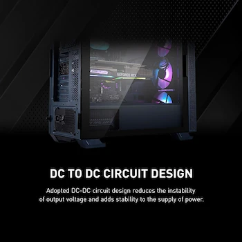 Imagen 5 de MSI MAG A650BN Fuente de Poder Negra 650W 80 Plus Bronze No Modular Ventilador 120mm ATX Serie MAG