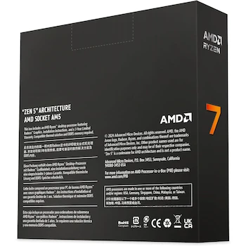 Imagen 5 de AMD Procesador Ryzen 7 9700X, 8 Núcleos, 16 Hilos, Caché de 40 MB, Socket AM5, Serie Ryzen 9000, Arquitectura Zen 5, Sin Enfriador Incluido