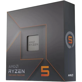Imagen de referencia para AMD Ryzen 5 7600X Procesador de Escritorio, Serie Ryzen 7000, Modelo 100-100000593WOF, Socket AM5, 6 Núcleos 12 Hilos, con Gráficos Integrados AMD Radeon, Boxed sin Cooler