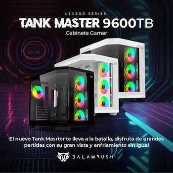Imagen 2 de Balam Rush Gabinete Gamer Media Torre Tank Master 9600 TB MAX Mid Tower ATX Negro