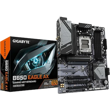 Imagen de referencia para GIGABYTE B650 Eagle AX AM5 LGA 1718 AMD B650 ATX DDR5 Triple M.2 Motherboard, Black Color, Dimensions 305mm x 244mm