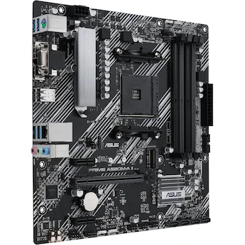 Imagen 3 de ASUS PRIME A520M-A II AMD A520 Socket AM4 microATX Motherboard, Color Black/Silver, Model A520M-A II, Series PRIME, Max Memory Capacity 128GB DDR4 with 4 Slots, Form Factor microATX, Size 9.6 x 9.6 inches (24.4 x 24.4 cm)