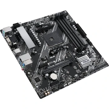 Imagen 4 de ASUS PRIME A520M-A II AMD A520 Socket AM4 microATX Motherboard, Color Black/Silver, Model A520M-A II, Series PRIME, Max Memory Capacity 128GB DDR4 with 4 Slots, Form Factor microATX, Size 9.6 x 9.6 inches (24.4 x 24.4 cm)