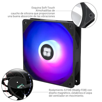 Imagen 4 de Thermalright TL-C12C-S X5 Pack de 5 Ventiladores 120mm ARGB PWM con Rodamiento S-FDB para CPU y Case Cooler Fan