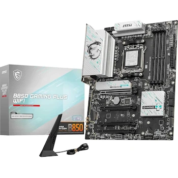 Imagen de referencia para MSI B850 Gaming Plus WiFi - Placa Base ATX, Color Negro, Modelo B850 GAMING PLUS WIFI, Serie Gaming Plus, Tamaño 305x244 mm