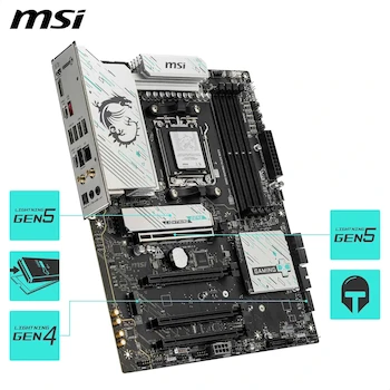 Imagen 5 de MSI B850 Gaming Plus WiFi - Placa Base ATX, Color Negro, Modelo B850 GAMING PLUS WIFI, Serie Gaming Plus, Tamaño 305x244 mm