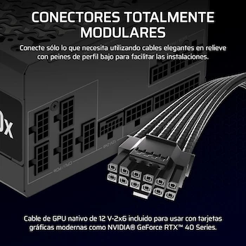 Imagen 5 de Corsair Serie RMx RM850x Fuente de Alimentación ATX Totalmente Modular 850 Watts Negro, Modelo CP-9020180-NA, Dimensiones 150x86x160mm