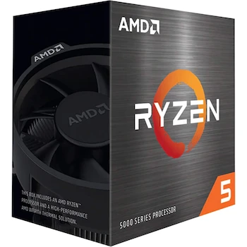 Imagen de referencia para Procesador AMD Ryzen 5 5600 Serie 5000, 6 Núcleos, 12 Hilos, Socket AM4, 3.5GHz Reloj Base, Hasta 4.4GHz Reloj de Aumento Máximo, Caché L3 32MB, TDP 65W, Modelo 100-100000927BOX, Incluye Enfriador Wraith Stealth