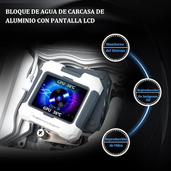 Imagen 4 de Thermalright FW360 White ARGB 360mm AIO CPU Liquid Cooler with 2.4" Magnetic Absorption IPS LCD Screen 320x240 Resolution for AMD AM4/AM5 Intel LGA1700/1851