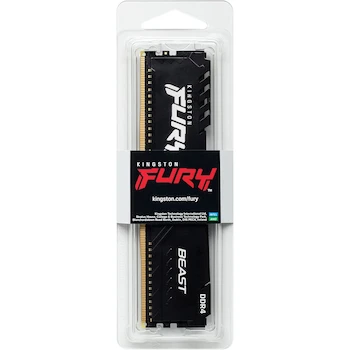 Imagen 5 de Kingston FURY Beast 16GB (1x16GB) 3200MHz DDR4 CL16 DIMM Memoria para Escritorio Gamer Módulo Individual Color Negro Modelo KF432C16BB1/16 Dimensiones 5.25x1.34x0.28 pulgadas