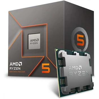Imagen de referencia para AMD Ryzen 5 8400F 8000 Series 6-Core 12-Thread Desktop Processor, Socket AM5, 4.2GHz Base Clock, 4.7GHz Max Boost, 65W TDP, 6MB L2 Cache, 16MB L3 Cache, DDR5 Memory, 2 Channels, 256GB Max, Zen 4 Phoenix, No iGPU, 8oz Weight