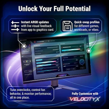 Imagen 5 de PNY VCG507012TFXXPB1-O GeForce RTX 5070 Epic-X ARGB Triple Fan Overclocked Graphics Card 12GB GDDR7 192-bit PCIe 5.0 2.4-Slot NVIDIA Blackwell