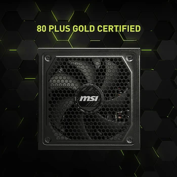Imagen 4 de MSI MAG A1000GL PCIE5 Fuente de Alimentación Compacta Totalmente Modular ATX 1000W 80+ Gold con Cable Nativo de Doble Color 12V-2x6 Negra