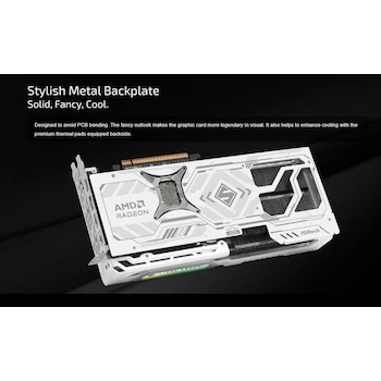 Imagen 5 de ASRock AMD Radeon RX 9070 XT Steel Legend 16GB GDDR6 256-Bit White Graphics Card, Model 90-GA5DZZ-00UANF, Triple Fan, 2x HDMI 2.1b + 2x DisplayPort 2.1a