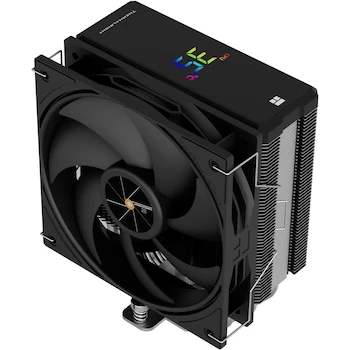 Imagen de referencia para Thermalright Assassin X 120R Digital Black Enfriador de CPU con Pantalla Digital, Modelo AX120R D BLACK, Color Negro, Tamaño 12x7.1x15.1 cm, Ventilador 120mm, 4 Tubos de Calor Aluminio, Soporte AMD AM4/AM5 Intel LGA1851/1700/115X/1200
