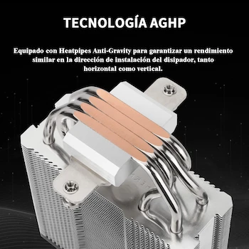 Imagen 2 de Thermalright Assassin X 120R Digital Black Enfriador de CPU con Pantalla Digital, Modelo AX120R D BLACK, Color Negro, Tamaño 12x7.1x15.1 cm, Ventilador 120mm, 4 Tubos de Calor Aluminio, Soporte AMD AM4/AM5 Intel LGA1851/1700/115X/1200